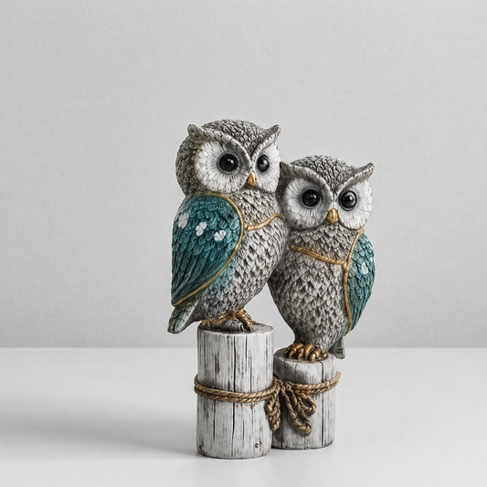 Cute Resin Owl Figurine