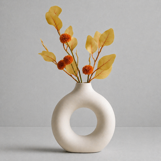 Ceramic Donut Flower Vase