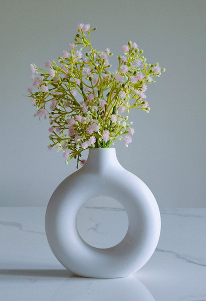Ceramic Donut Flower Vase