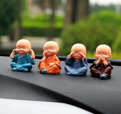 4-Piece Monk Figurines