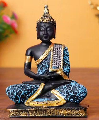 Blue Golden Buddha Idol