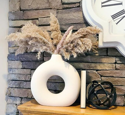 Ceramic Donut Flower Vase