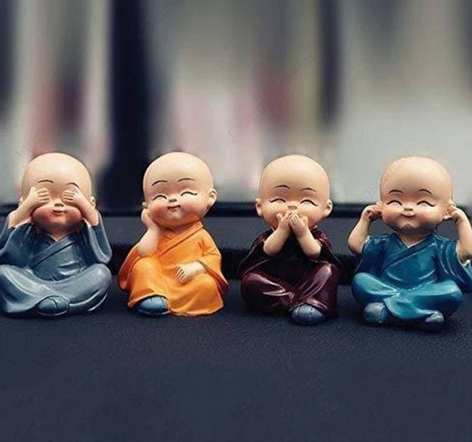 4-Piece Monk Figurines